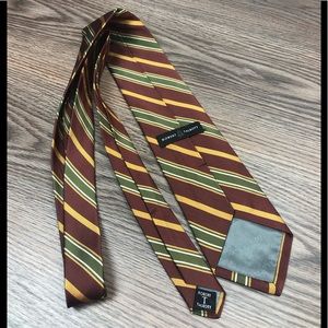 Robert Talbott Accessories - Robert Talbott Brown, Green & Gold Stripe Tie Robert Talbott Accessories - Robert Talbott Brown, Green & Gold Stripe Tie
